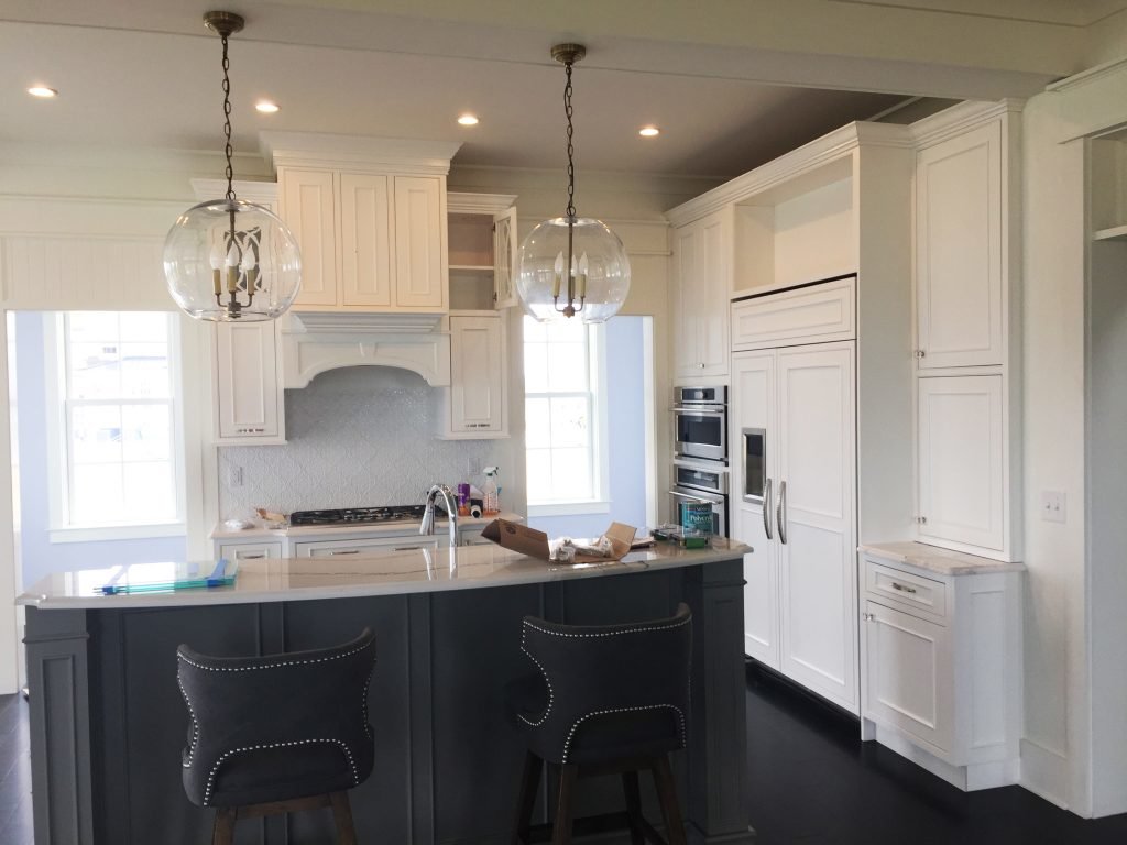 Inset Traditional White Gray Kitchen Remodeling Salisbury MD 